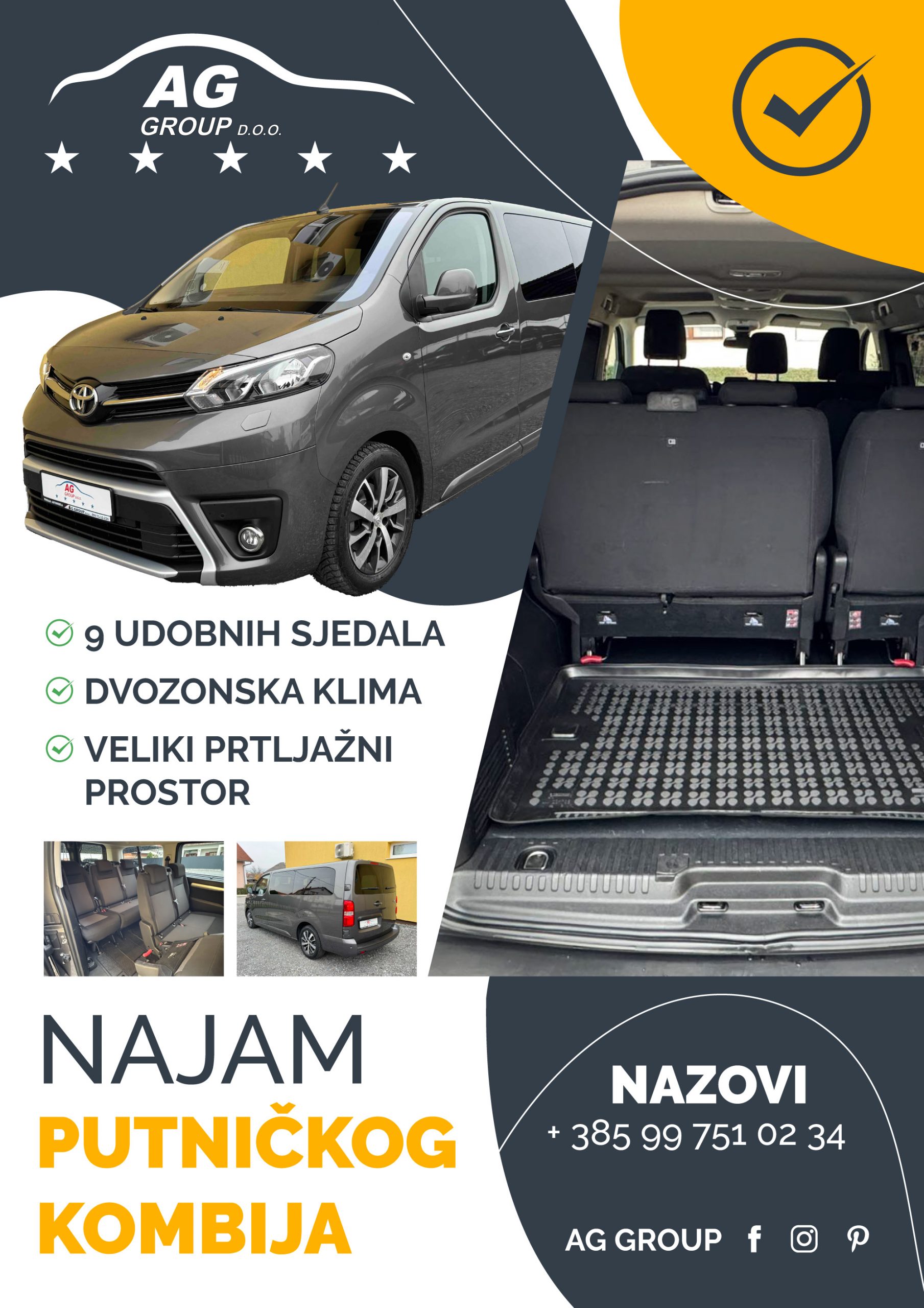 NAJAM PUTNIČKOG KOMBIJA